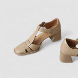 Eulalie | T-Strap Heeled Orthopedic Shoes