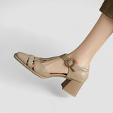 Eulalie | T-Strap Heeled Orthopedic Shoes