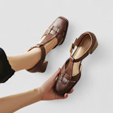 Eulalie | T-Strap Heeled Orthopedic Shoes