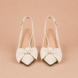 Κλαούντια - Slingback Παπούτσια με Λεπτή Μύτη και Φιόγκο