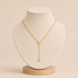 Y-Shaped Necklace with Zirconia Stars