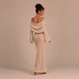Σοφία - Κοντό Φόρεμα Off-Shoulder με Υφή