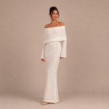 Σοφία - Off-Shoulder Ρούχο με Υφή