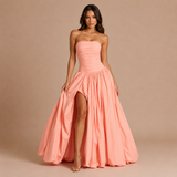Ισαβέλα - Strapless φόρεμα με φουσκωτό κορσέ και πλούσια φούστα