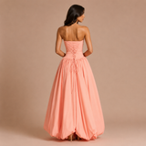 Ισαβέλα - Strapless φόρεμα με φουσκωτό κορσέ και πλούσια φούστα