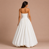 Ισαβέλα - Strapless φόρεμα με κορσέ από φρουφρού και φουσκωτή φούστα