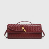Τσάντα Clutch Melanie με Λεπτομέρεια Χρυσού Κόμπου